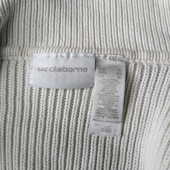 Liz Claiborne Mended XL white sweater - Picture 5 of 10